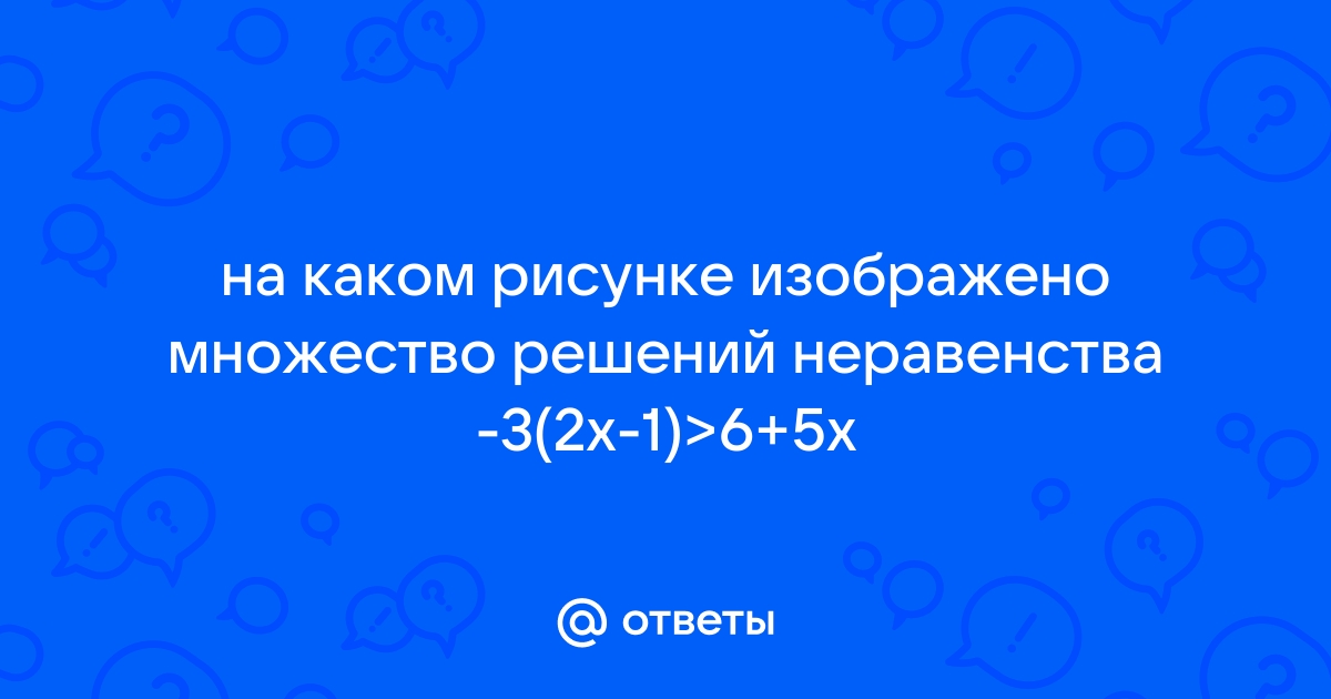 На каком рисунке изображено множество решений