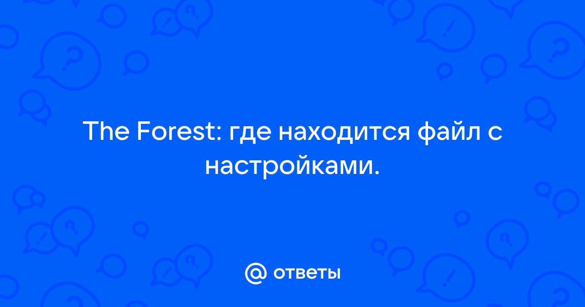 Файл с настройками игры