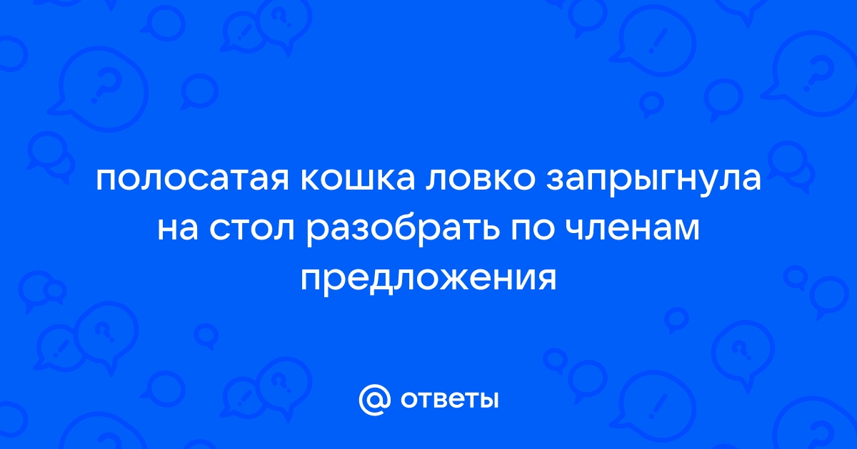 Рыжая кошка ловко запрыгнула на новую полку синтаксический разбор предложения