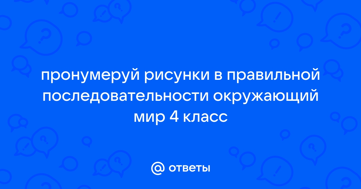 Пронумеруй рисунки в правильной последовательности