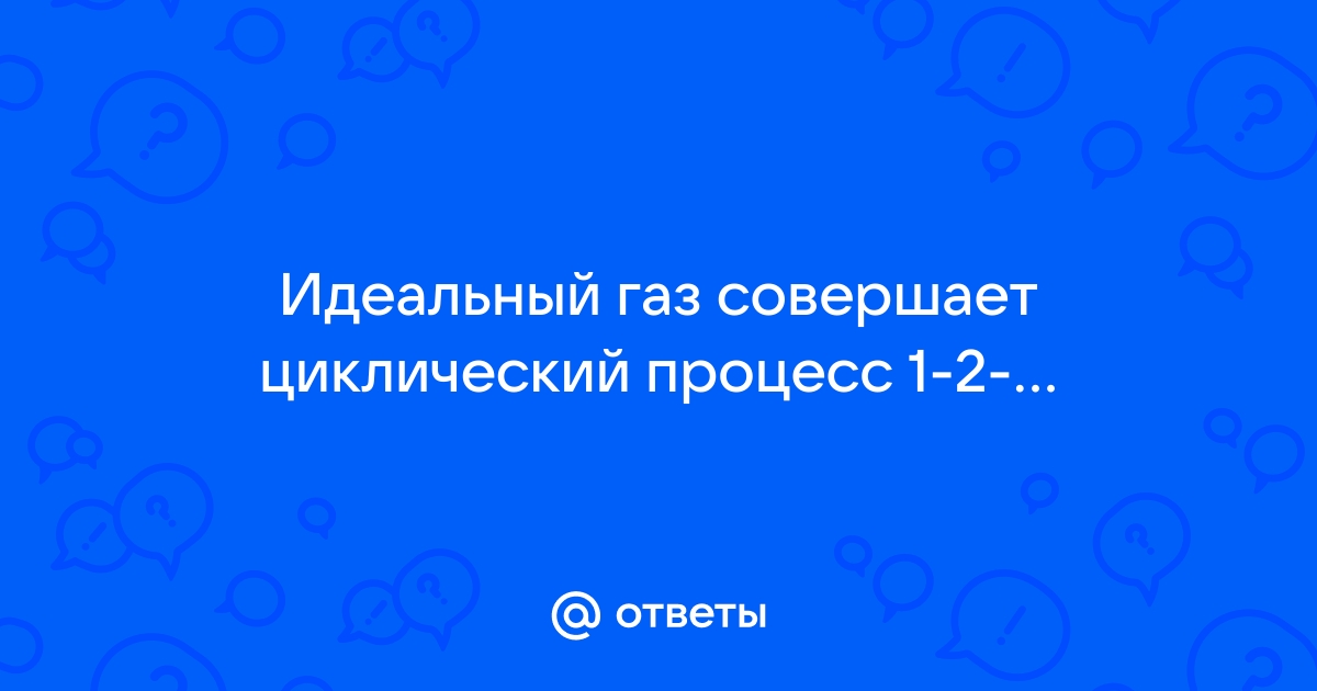 Идеальный газ совершает циклический процесс изображенный на рисунке