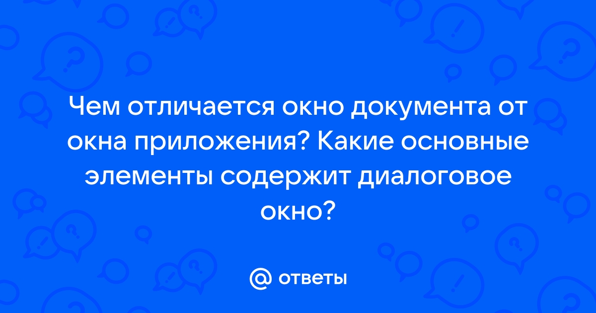 Какие возможны варианты представления окна приложения и документа