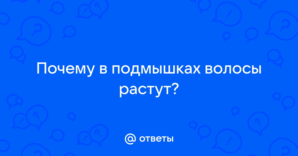 Почему волосатые подмышки потеют сильнее лысых - club-xo.ru