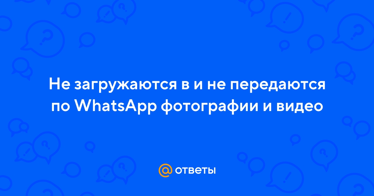 Whatsapp Не Удалось Загрузить Фото