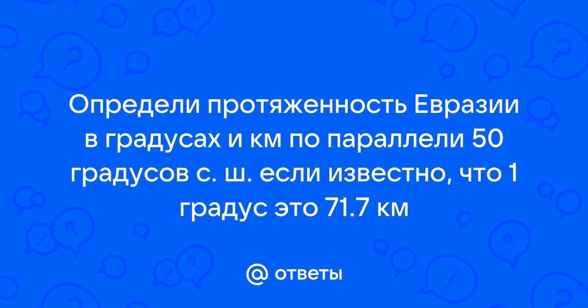 На рисунке показан профиль проведенный через остров по параллели 50 с ш