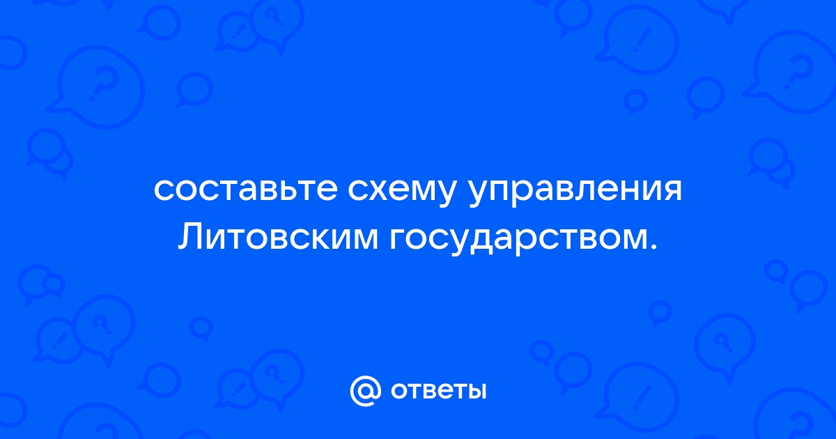 Схема управления литовским государством