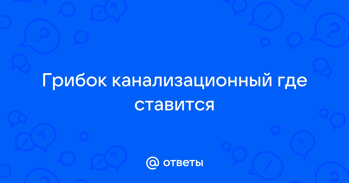 Для чего нужен грибок канализационный