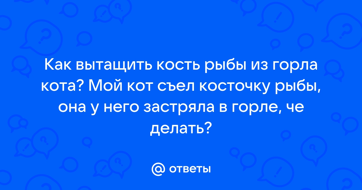 Если вовремя не извлечь рыбную кость из горла…