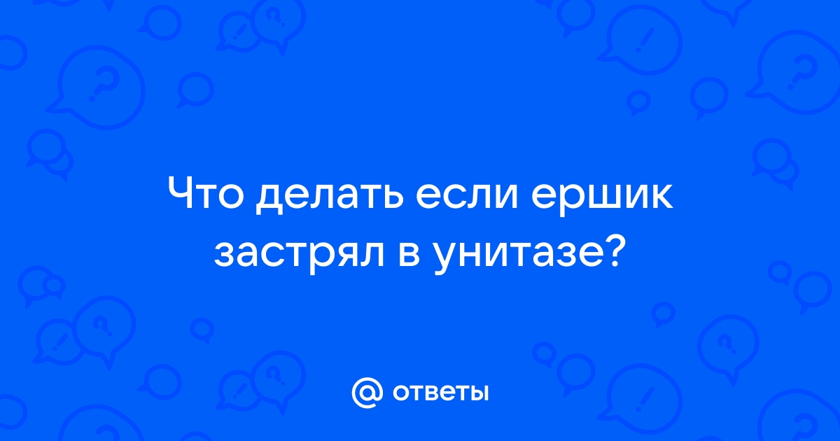 Что делать если ершик смылся в унитаз