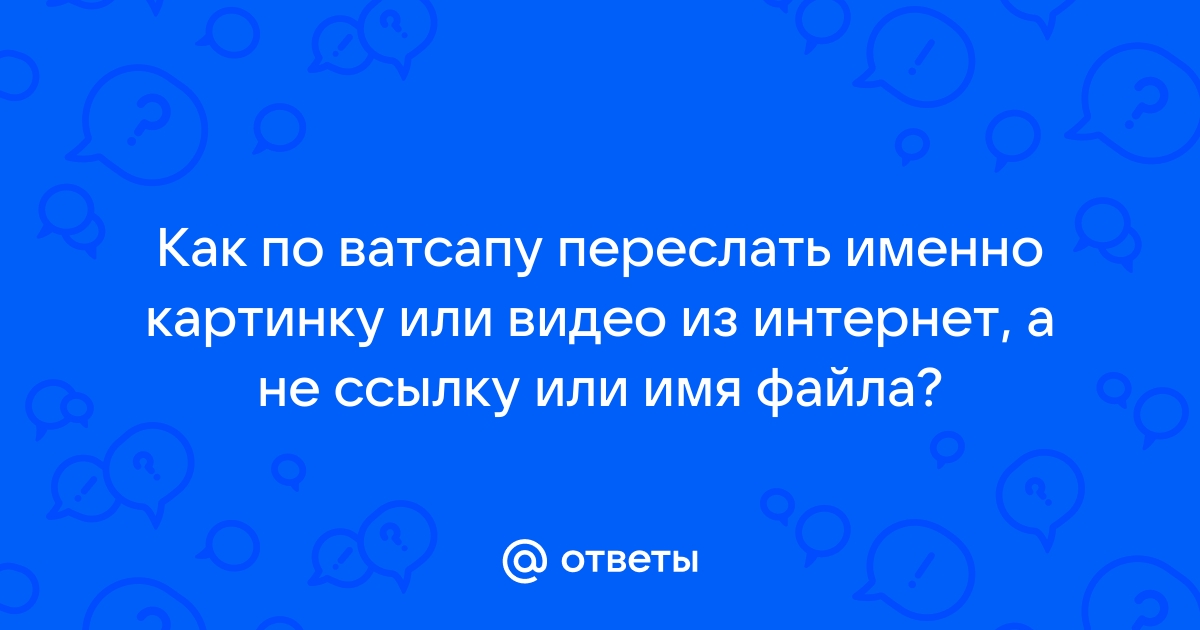 Как отправить картинку по ватсапу из интернета