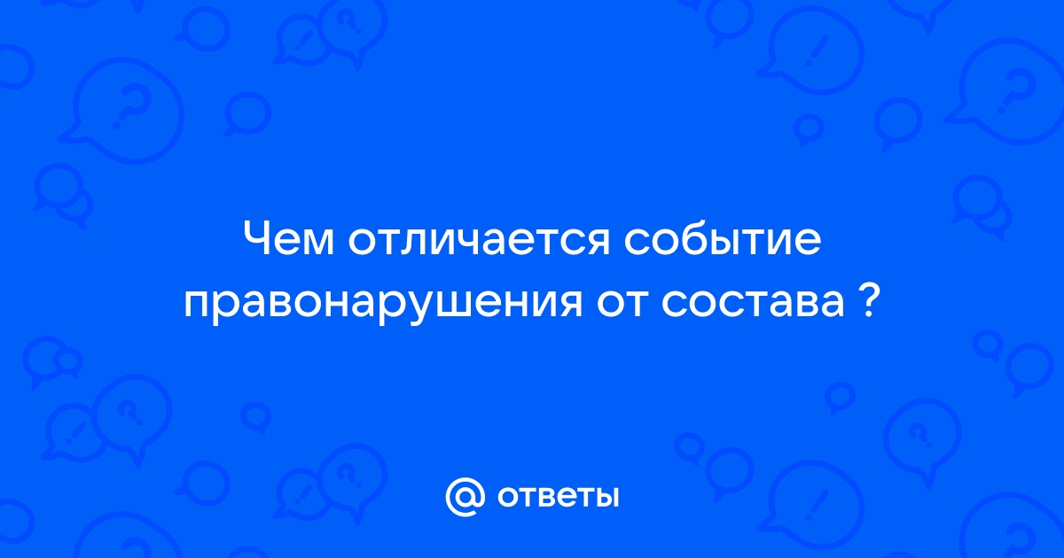 Событие правонарушения