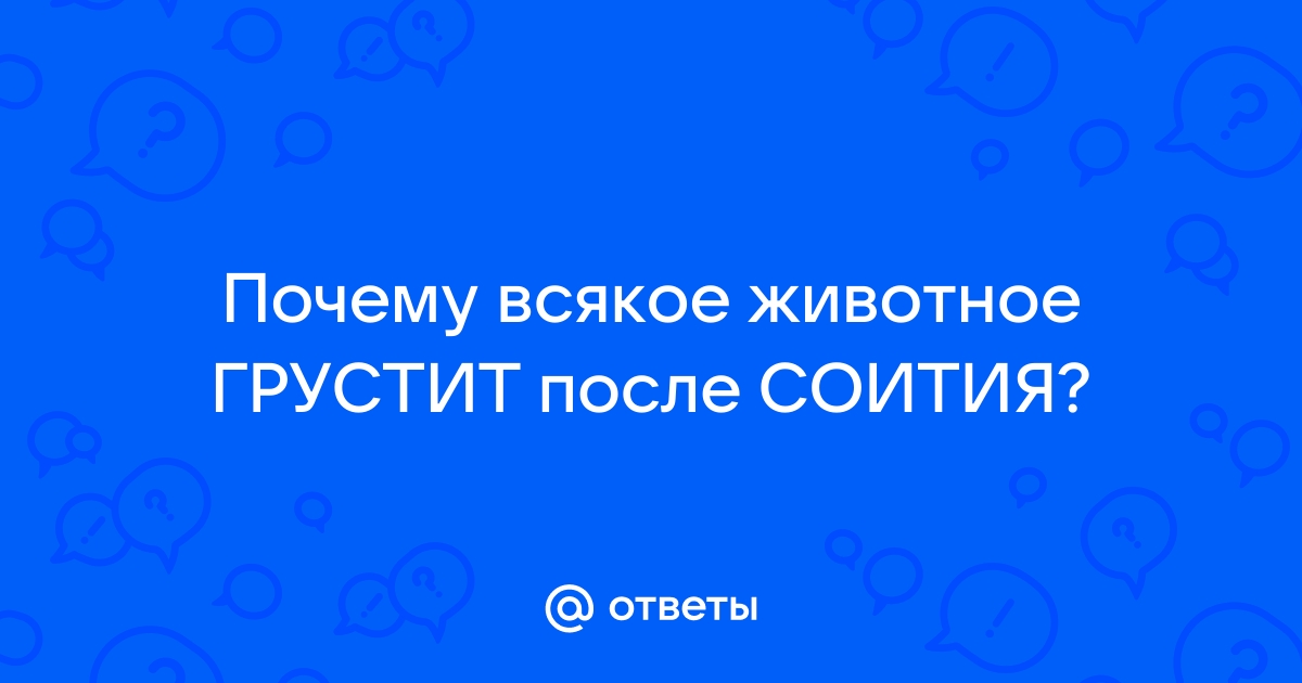 Всякое животное после соития печально