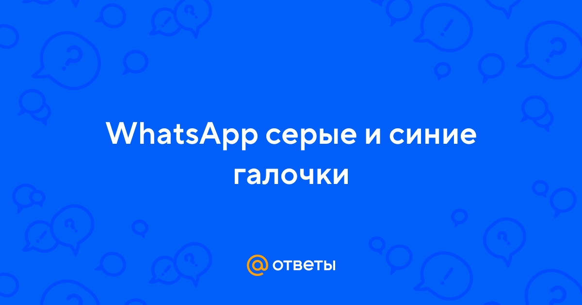 Синие галочки в Вотсапе, страница 3 - Форум WhatsApp Messenger (iOS)
