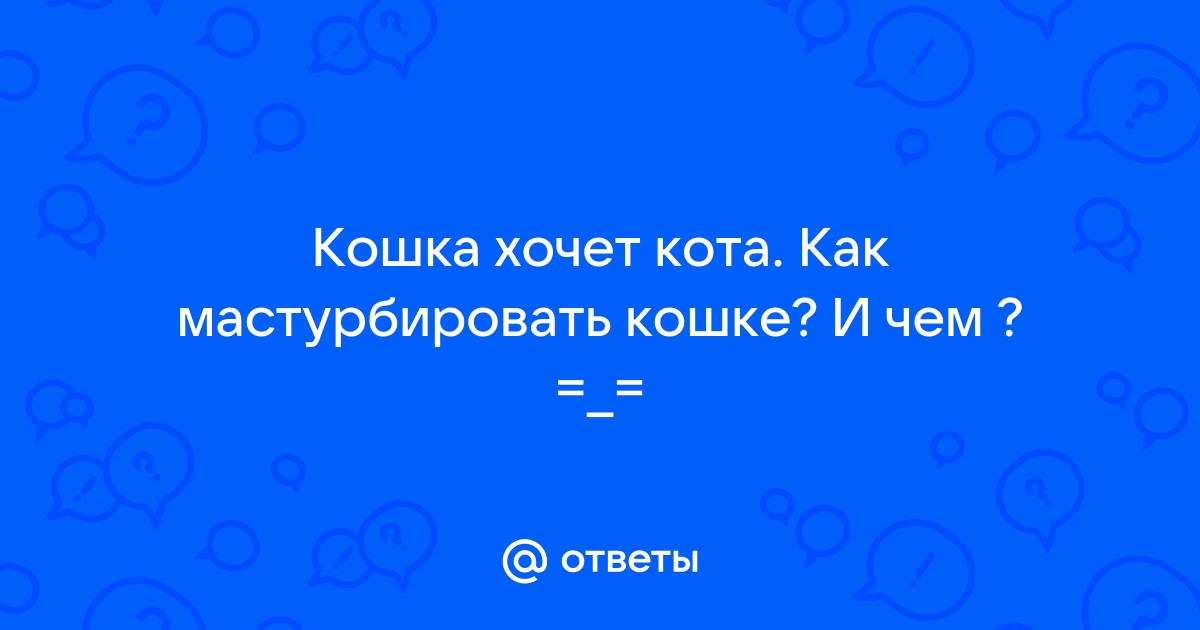 Как вызвать половое возбуждение у кота?