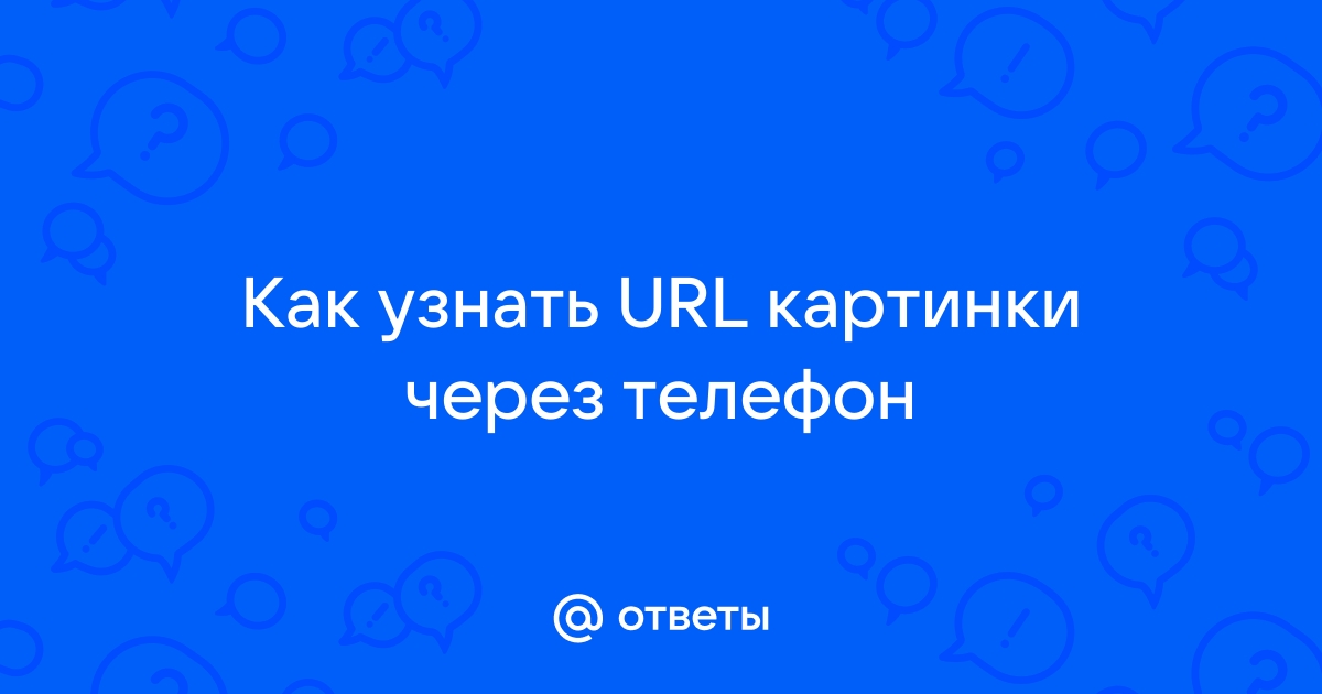 Как узнать url картинки