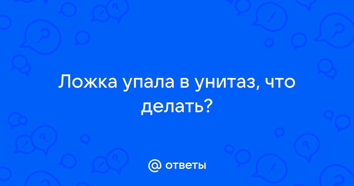 Что делать если ложка упала в унитаз