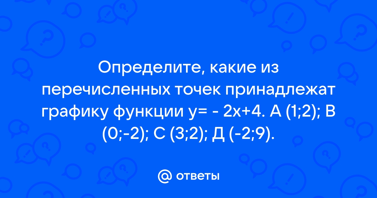 Определите какие из перечисленных точек принадлежат графику функции f x sin x