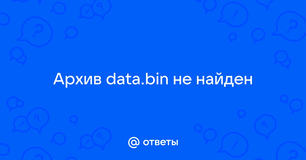 Файл data bin не найден