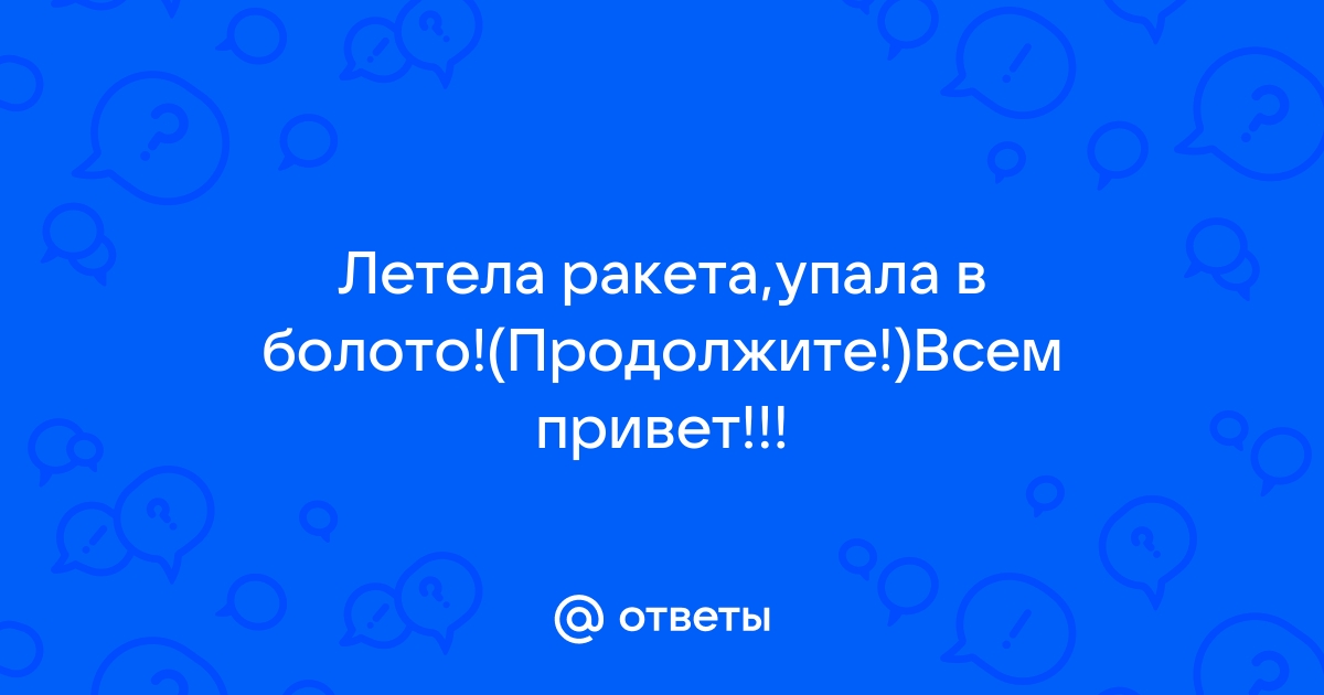 Футболка мужская «Летела ракета, упала в болото...»