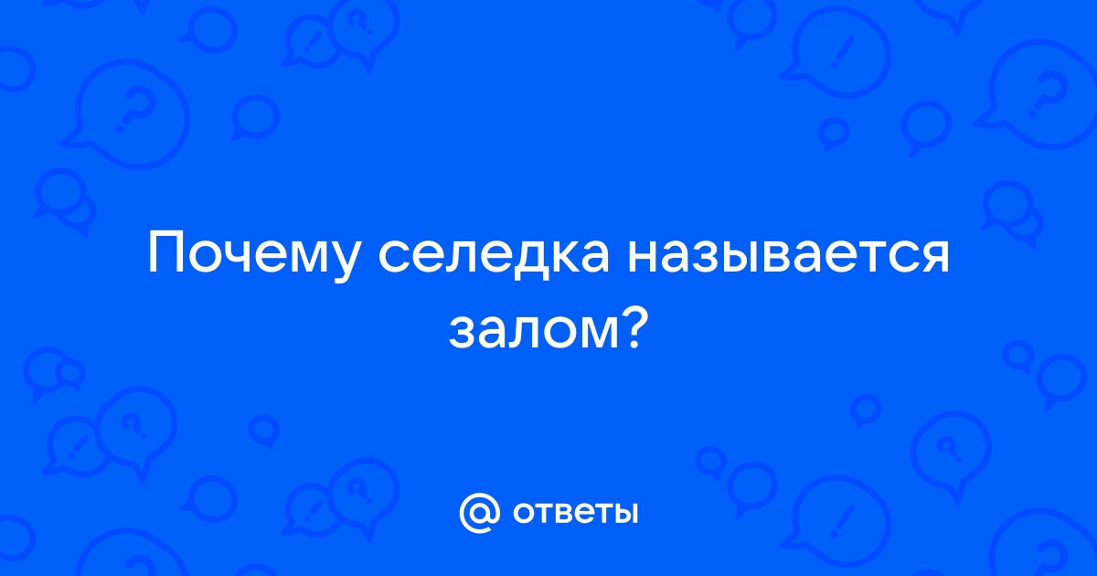 Сельдь залом - почему так называется фото?