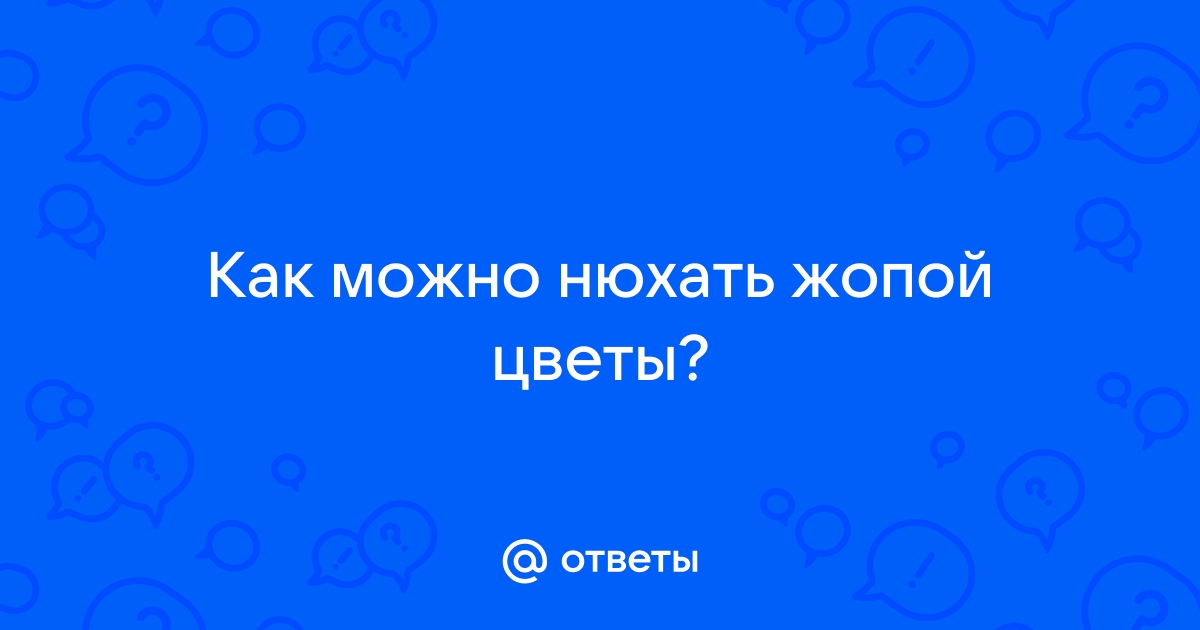 цветок в жопе