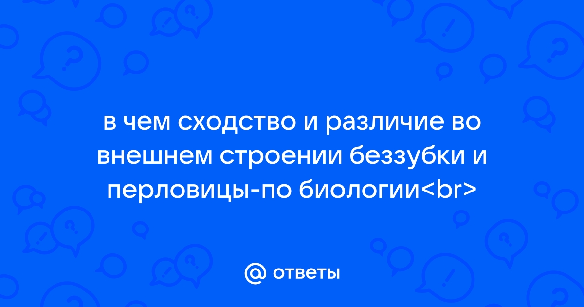 Сделайте вывод об основных различиях в строении раковины беззубки и перловицы