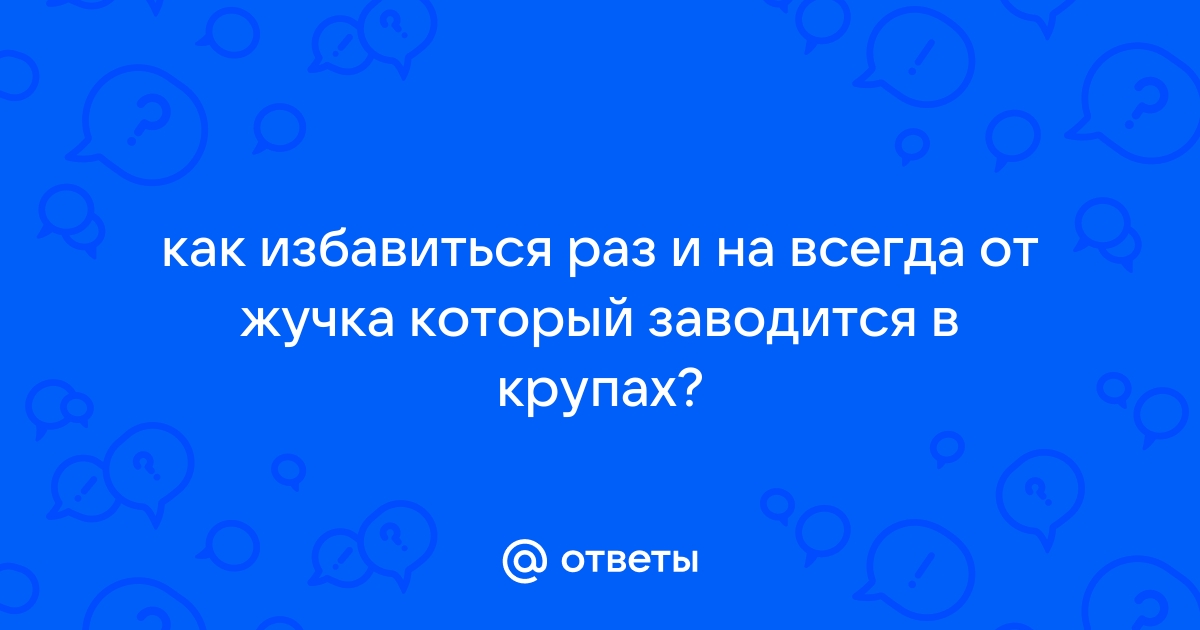 Жучки в муке и крупах: что делать, если они завелись?