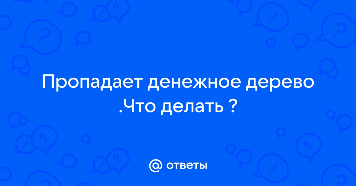 Re: проблем с денежным деревом с времна года доролнение !!! - Answer HQ