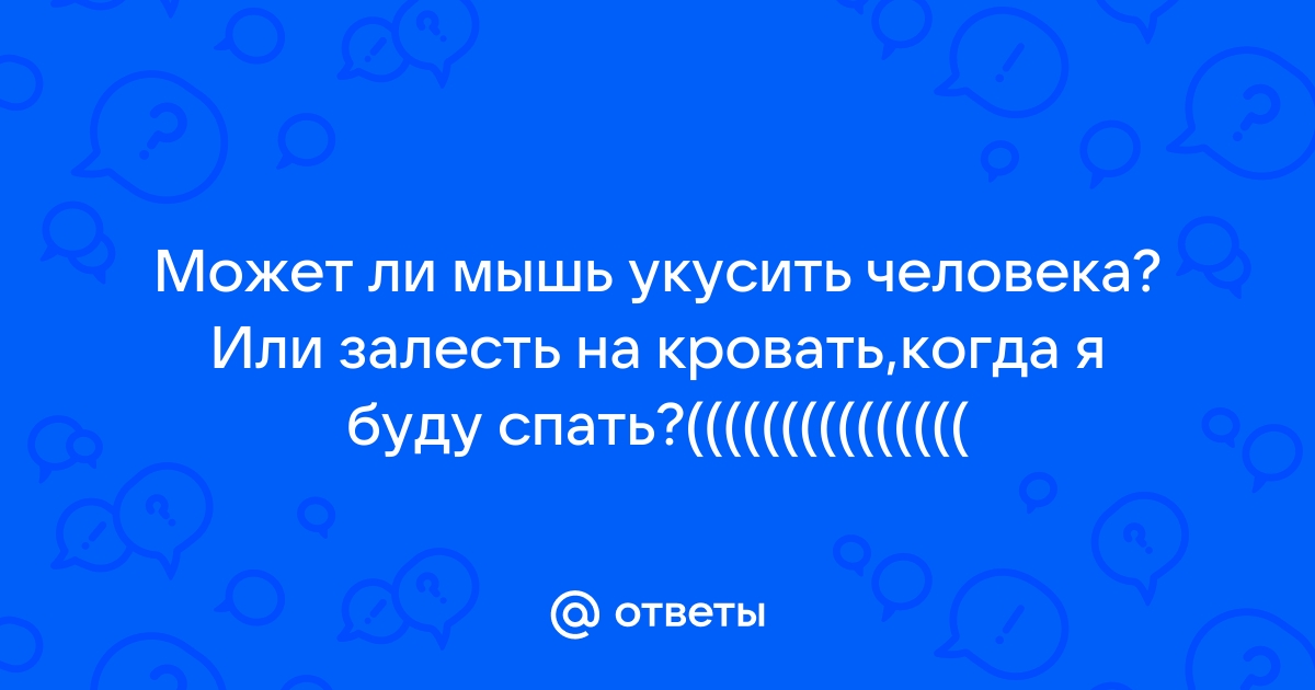 Может ли мышь залезть на кровать к спящему человеку и укусить его