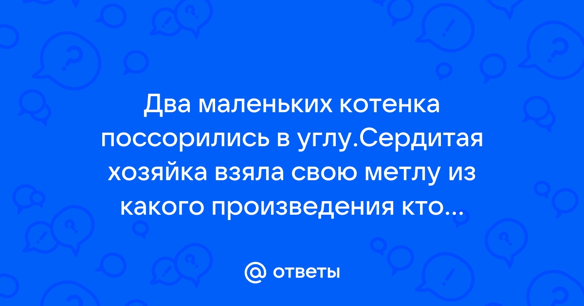 Два маленьких котенка поссорились