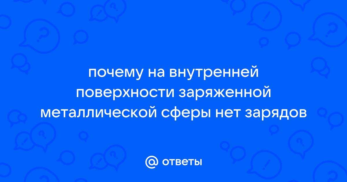 Почему напряженность внутри сферы равна нулю