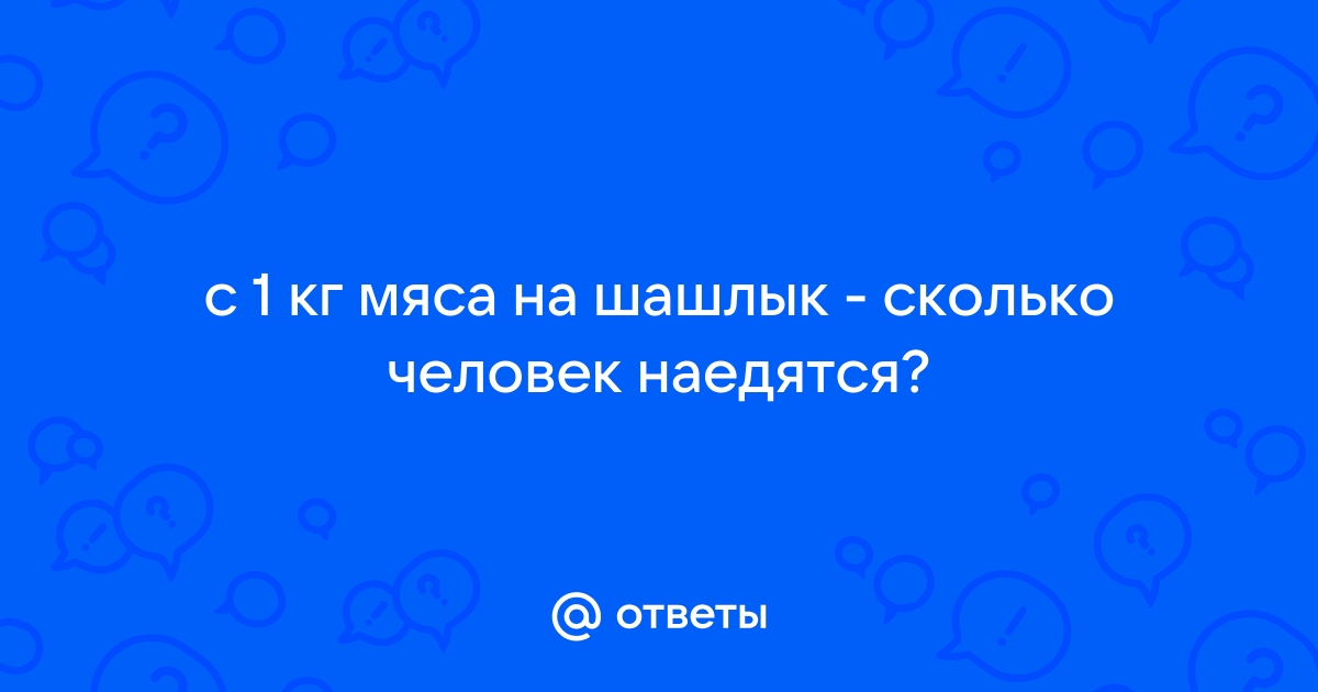 сколько нужно мяса на шашлык на компанию из 16 чел?подскажите?