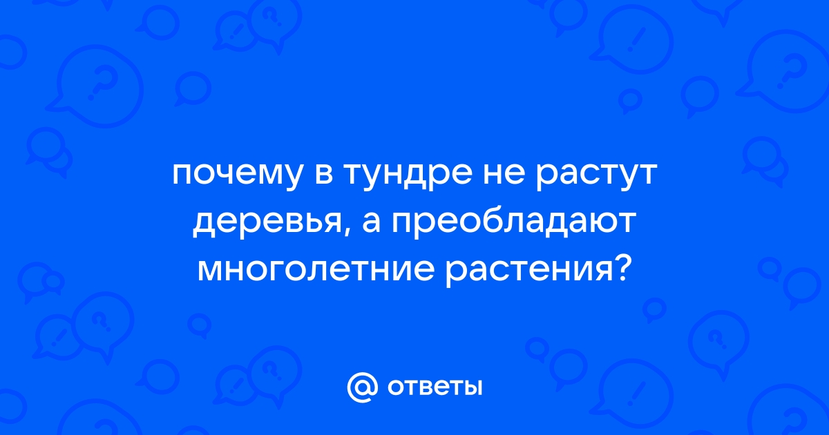 5. Растительность, основные представители