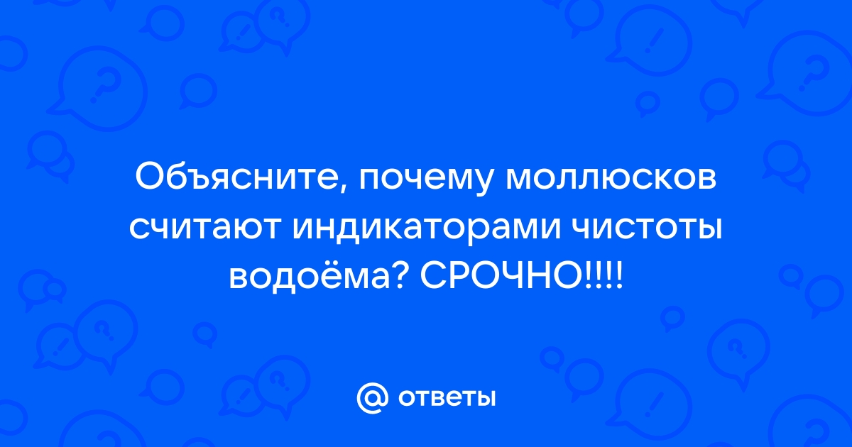 Живые фильтры водоёмов