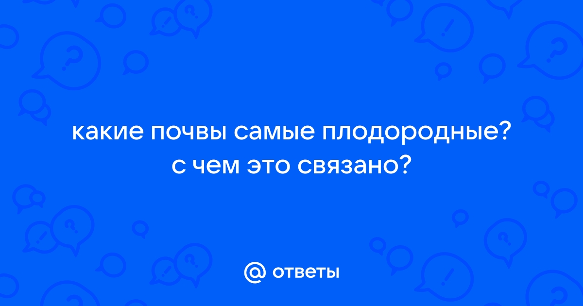 Типология и химический состав почв.