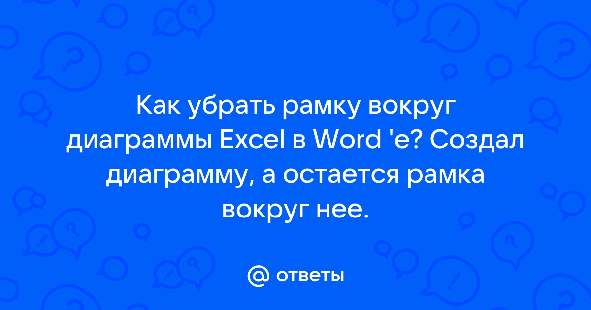 Как убрать рамку у диаграммы 1с