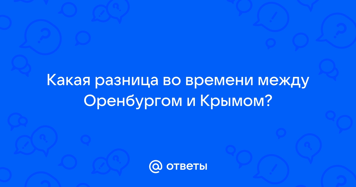 Разница во времени между Москвой (Россия) и Оренбургом (Россия) в часах, часовой пояс.