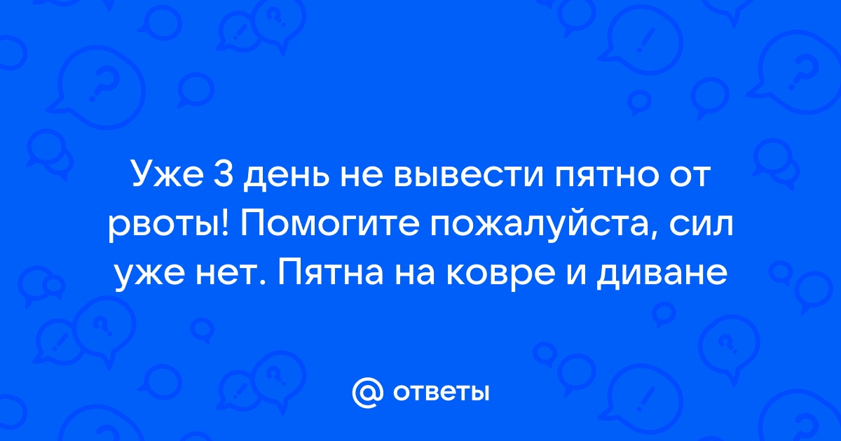 Чем вывести пятно от рвоты с дивана