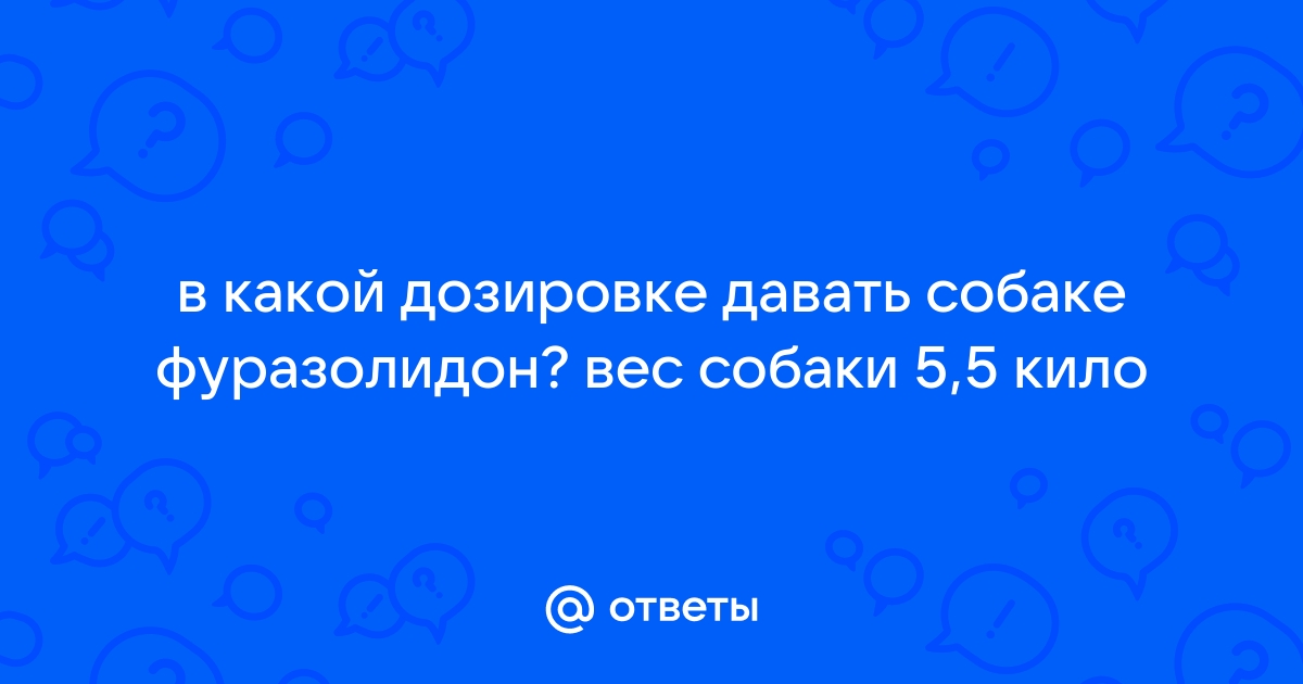 Фуразолидон можно дать собаке