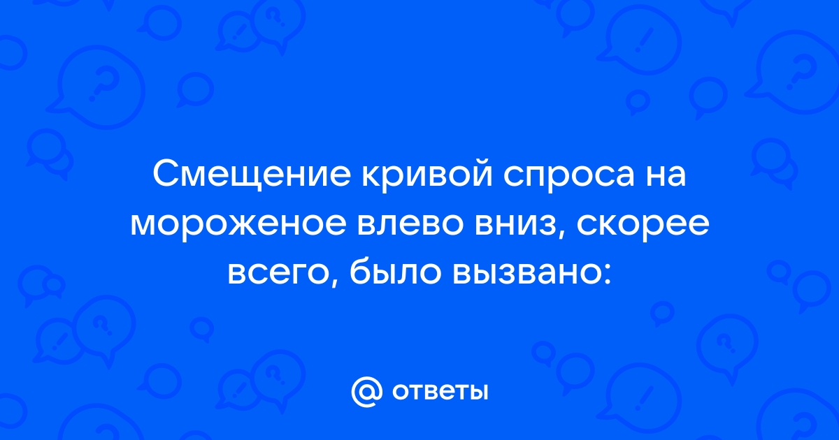 Смещение кривой спроса на мебель влево вниз скорее всего связано с