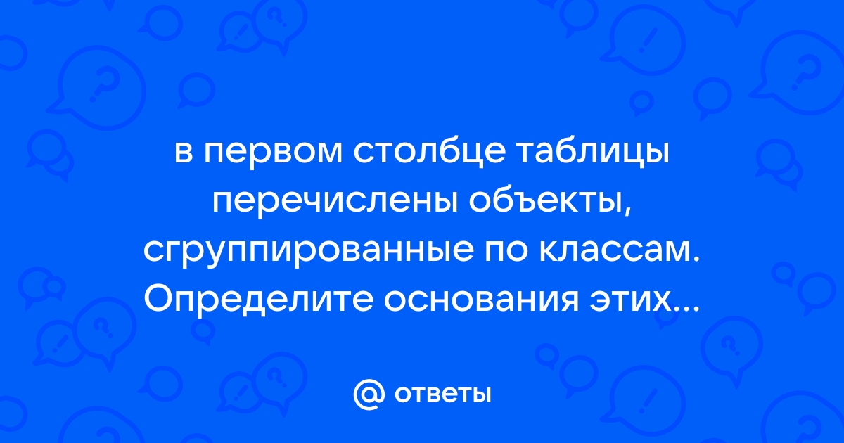 В каком пункте перечислены объекты сгруппированные по классам например стол компьютер лук