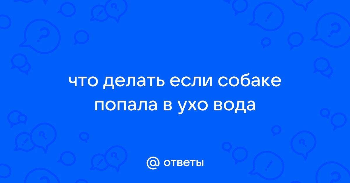 Что делать если вода попала в ухо