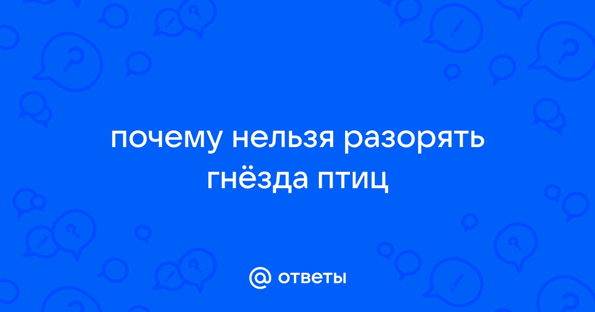 Неужели Тора заповедует нам разорять птичьи гнезда?