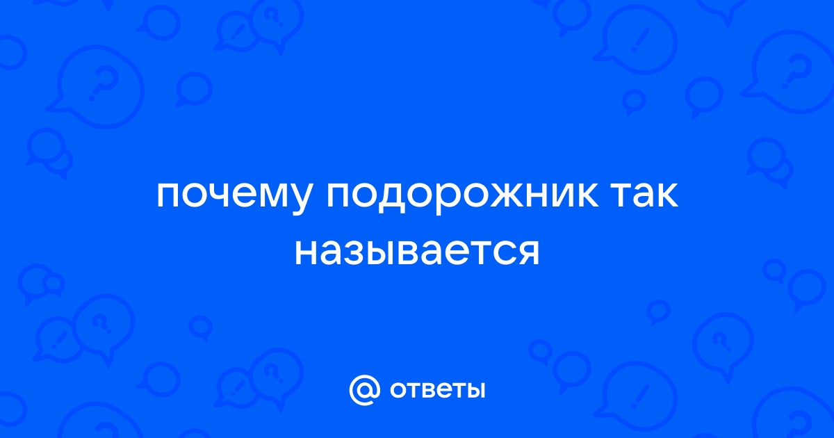 почему подорожник получил такое название | Дзен