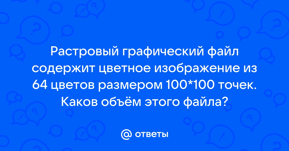 Сколько байт памяти занимает цветное изображение шириной 40 точек и высотой 200 точек