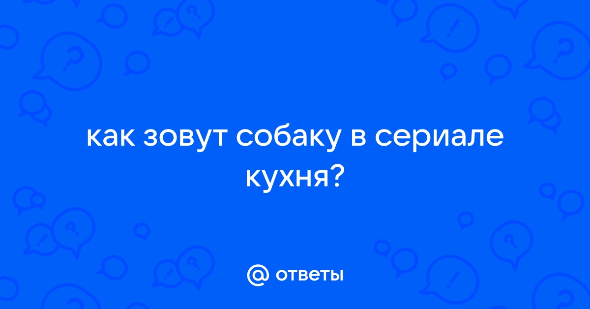 Как звали собаку из кухни