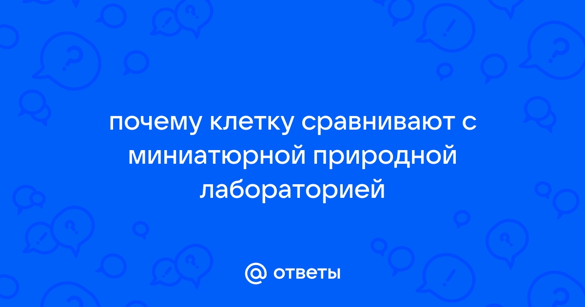 Почему клетку сравнивают с миниатюрной природной лабораторией?